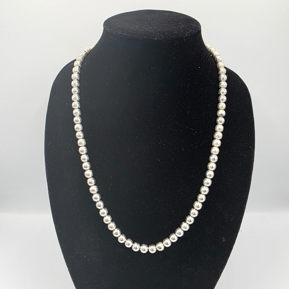 Napier Jewelry - Napier Womens Silver Tone Beaded Necklace Infinity Signed Chic Fashion 24"